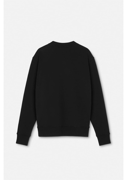 Erkek Regular Fit Barok Desenli Yazı Logolu Bisiklet Yaka Sweatshirt - Siyah/altın Sarısı fiyatları