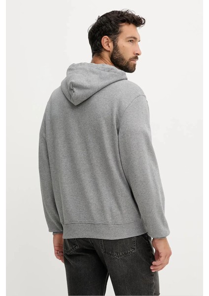 Erkek Regular Fit Fermuarlı Terry Kapüşonlu Sweatshirt - Gri fiyatları