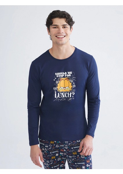 Lc Waıkıkı Lacivert Standart Kalıp Garfield Baskılı Erkek Pijama Takımı fiyatları