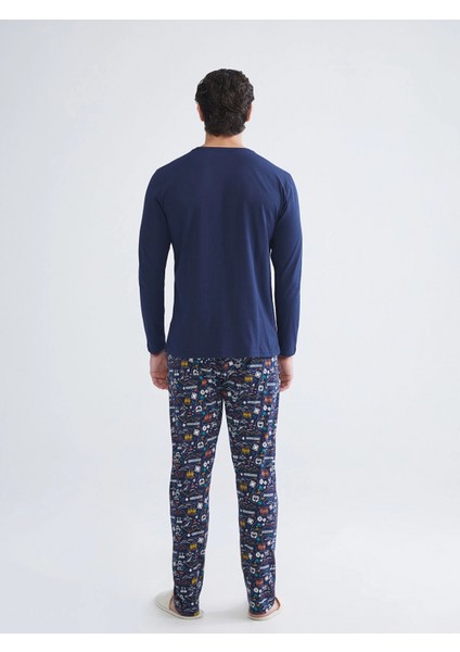 Lc Waıkıkı Lacivert Standart Kalıp Garfield Baskılı Erkek Pijama Takımı fırsatları