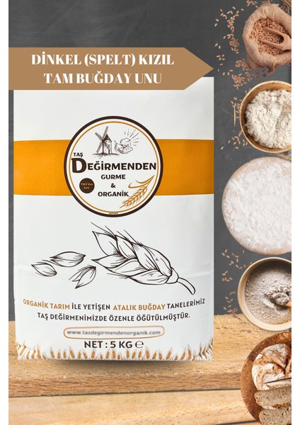 Atalık Dinkel Spelt Kızıl Tam Buğday Unu - 5 Kilo fırsatları