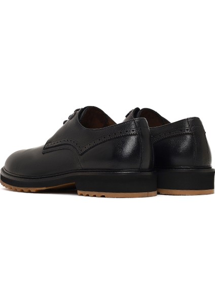 Erkek Siyah Bağcıklı Deri Casual Ayakkabı 25WFD604018 indirimleri