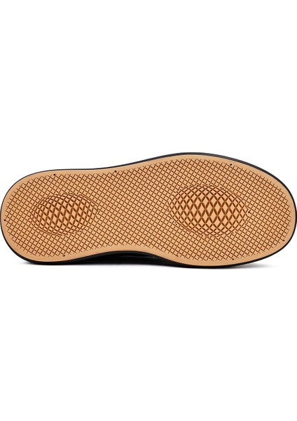 Erkek Siyah Bağcıklı Kalın Tabanlı Deri Sneaker 25WFD641918 fırsatları