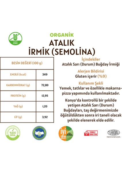 Atalık İrmik (Semolina) - 500 Gram fırsatları