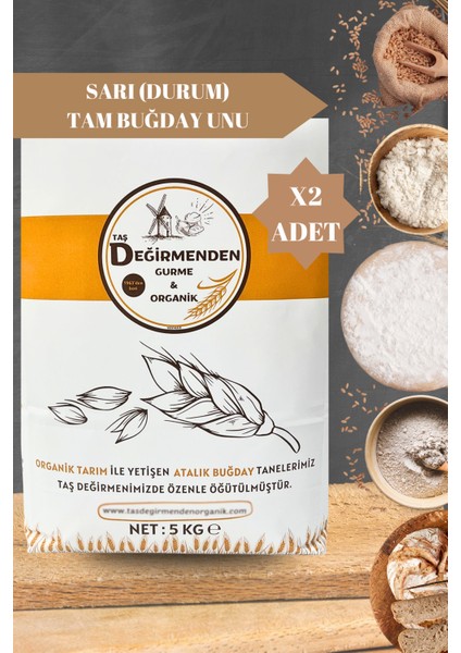 Atalık Sarı (Durum) Tam Buğday Unu - 10 Kilo fırsatları