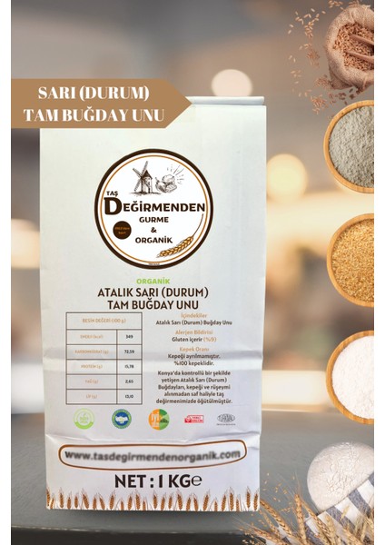 Atalık Sarı (Durum) Tam Buğday Unu - 1 Kilo fırsatları