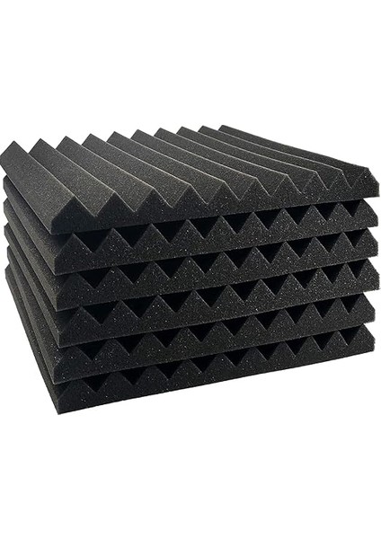 12'li Paket Akustik Köpük Panel, 1" x 12" x 12" Stüdyo Ses Yalıtım Takozları Yangına Dayanıklı Ses Geçirmez Dolgu Akustik Tedavi Köpüğü (Siyah) fiyatları