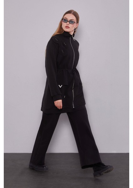 Siyah Cep Aksesuar Detaylı İkili Takım fiyatları