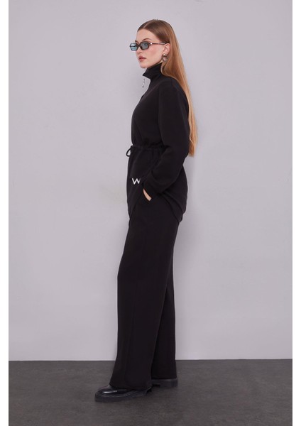 Siyah Cep Aksesuar Detaylı İkili Takım modelleri