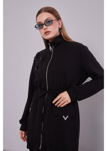 Siyah Cep Aksesuar Detaylı İkili Takım fırsatları