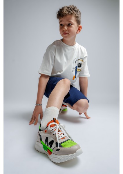 Erkek Çocuk Gri Günlük Spor Ayakkabı