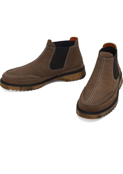 Erkek Vizon Nubuk Deri Chelsea Bot 25WFD8001V3 modelleri