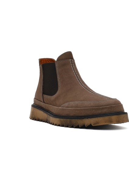 Erkek Vizon Nubuk Deri Chelsea Bot 25WFD8001V3