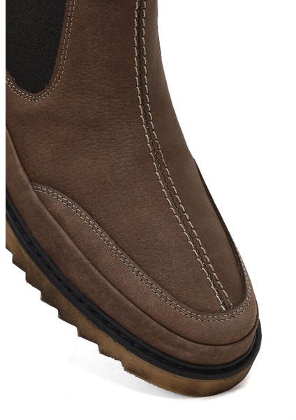 Erkek Vizon Nubuk Deri Chelsea Bot 25WFD8001V3