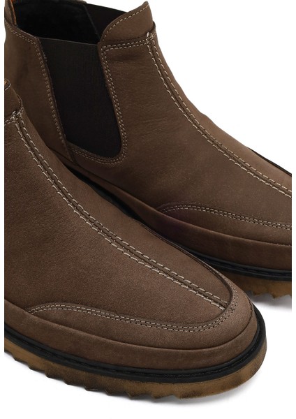 Erkek Vizon Nubuk Deri Chelsea Bot 25WFD8001V3