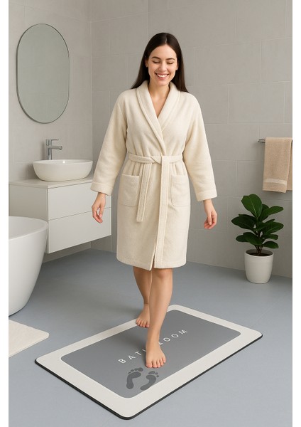 (1 Adet ) Banyo Paspası Kaymaz Tabanlı Abdest Paspası 40*60 cm fiyatları