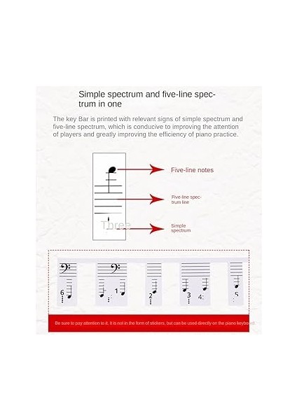 Piyano Notaları Etiket Çıkarılabilir Piyano Klavye Not Etiketleri Elektronik Piyano Etiket Personel Piyano Anahtar Çıkartmalar 88-Anahtar Tam Boy modelleri