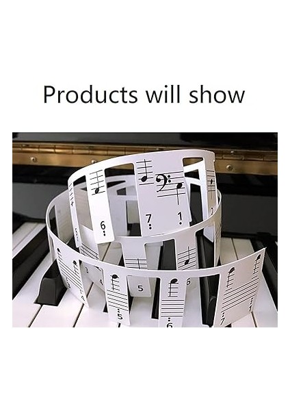 Piyano Notaları Etiket Çıkarılabilir Piyano Klavye Not Etiketleri Elektronik Piyano Etiket Personel Piyano Anahtar Çıkartmalar 88-Anahtar Tam Boy indirimleri