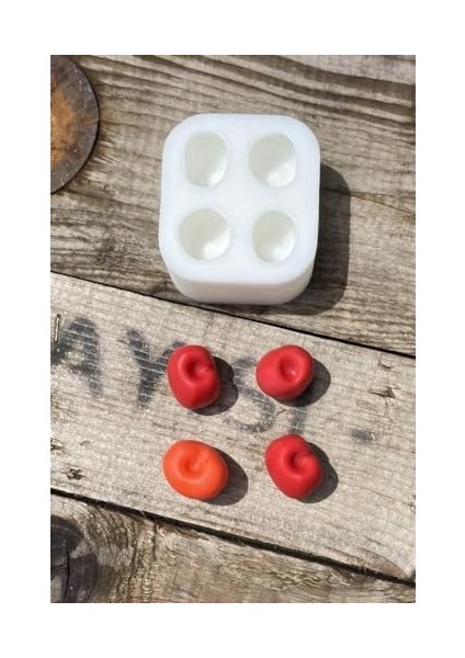 Concept Kiraz Dörtlü Mum Kalıbı (Silikon) (2,5 x 2 x 1,8 Cm) (Küçük Süsleme Kalıbı) 1 Adet fiyatları