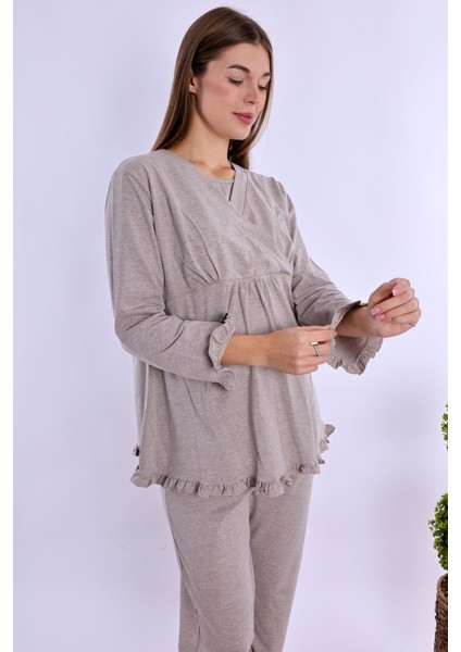 Bej Hamile Lohusa Pijama Takımı fırsatları