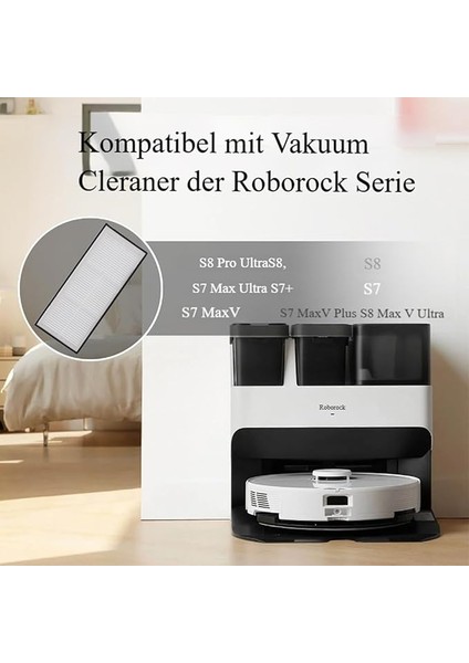Aksesuarı, Roborock S8/s8+/s8 Pro Ultra/s7/s7 Maxv/s7 Maxv Ultra/s7 Max Ultra/s7 Pro Ultra Için, Yıkanabilir Hepa Filtre, 4 Adet, G20 Süpürme Robotu Için, 4'lü Paket fırsatları