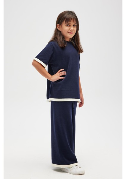 Rumi Çocuk Triko Pamuk Pantolon - Lacivert