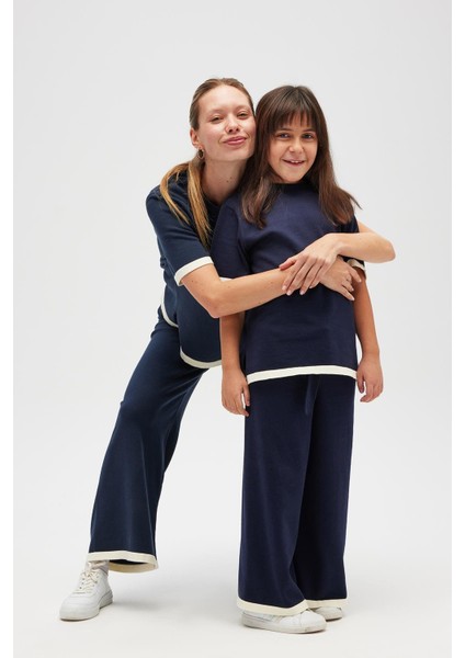 Rumi Çocuk Triko Pamuk Pantolon - Lacivert