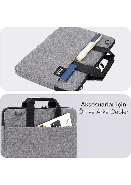 Cityfit MCC-704 Laptop Çantası, Erkekler ve Kadınlar Için Profesyonel Bilgisayar Çantası, 15.6 Inç Notebook Çantası, Evrak Çantası, Gri modelleri