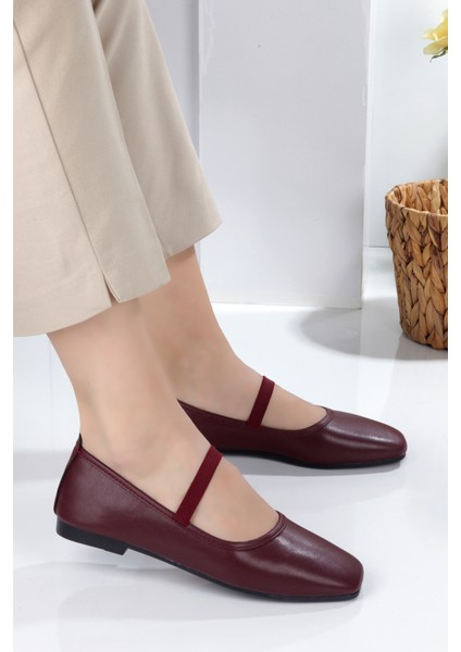 Beyaz Kare Burunlu Balerin Kadın Babet fiyatları