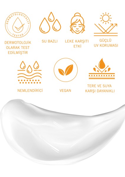 Su Bazlı Leke Karşıtı Yüz Güneş Kremi SPF50+ | Glulatyon, Aleo Vera | 50 ML | modelleri