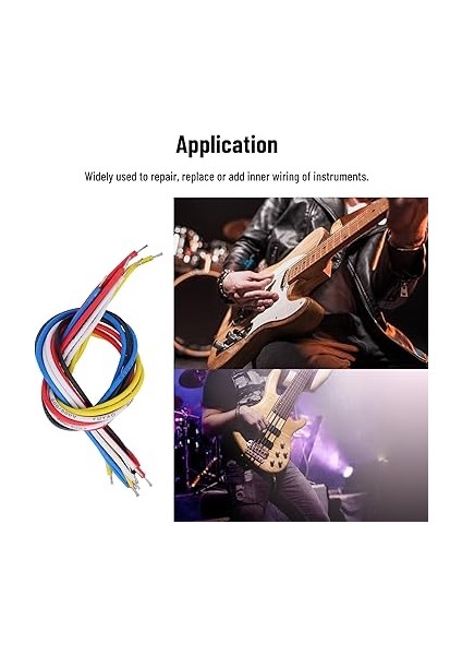 10 Adet Gitar Devre Teli Renkli Gitar Devre Bağlantı Telleri Elektro Gitar Bas Yaylı Çalgılar Kablolama (19CM) indirimleri
