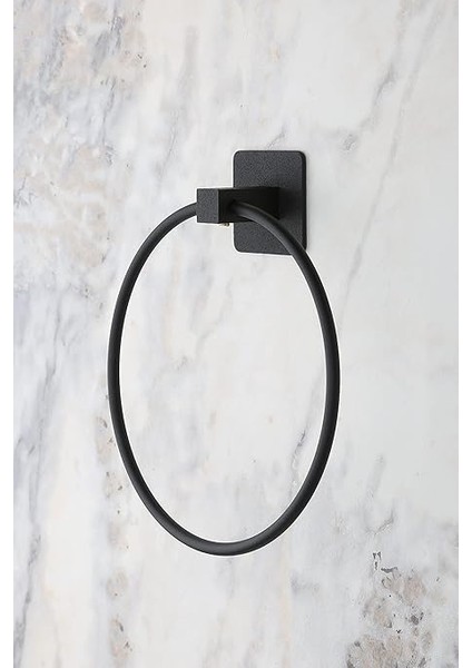 Banyo Yapışkanlı Siyah Kare Yuvarlak Havluluk Havlu Askısı fiyatları