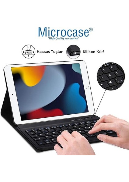 iPad 9.nesil 2021 10.2 Inch Bluetooth Klavyeli Standlı Kılıf - Bkk4 fiyatları