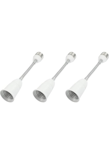 3 Adet 19 cm Uzun Esnek E27 E27 LED Ampul Uzatma Adaptörü