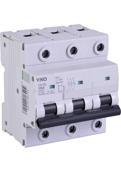 10VTB-3C100 Otomatik Sigorta 10KA C Tipi 3 KUTUP100A