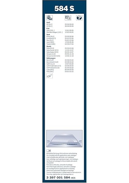 Twin Rüzgarlıklı Silecek Seti [530/475 Mm] 584S 3397001584 modelleri