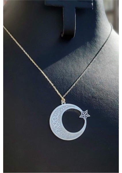 925 Ayar Gümüş Ayyıldız Kolye