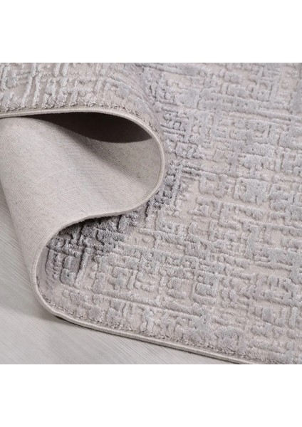 Gaudens Modern Gri Akrilik Kaydırmaz Tabanlı Makine Halısı fırsatları