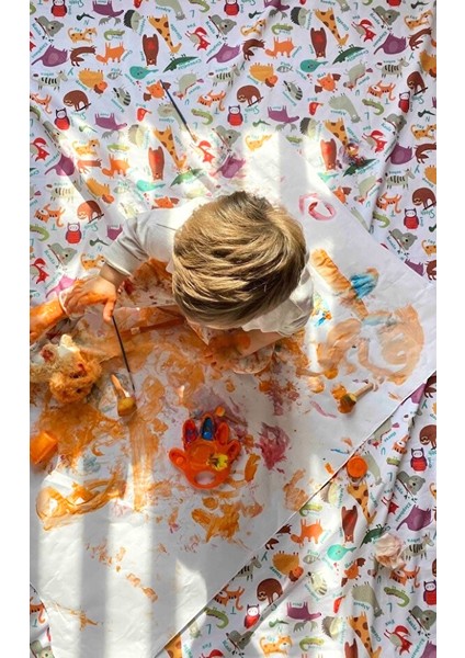Zoo, 145 x 300 cm Su Geçirmez, Yer/masa Örtüsü, Çok Amaçlı