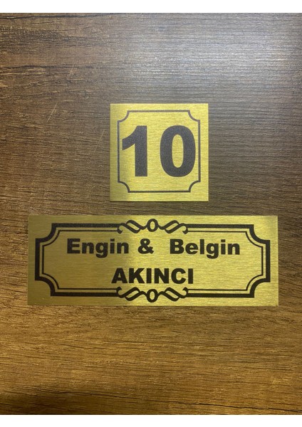 Metal Kapı İsimliği Gold 0010