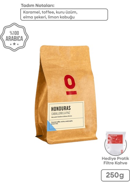 Honduras Caballero La Paz 250G – Karamel, Toffee, Kuru Üzüm Tadım Notalarıyla