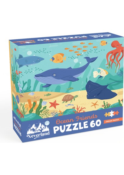 60 Parça Çocuk Puzzle- Ocean Frıends (Okyanus Arkadaşları)