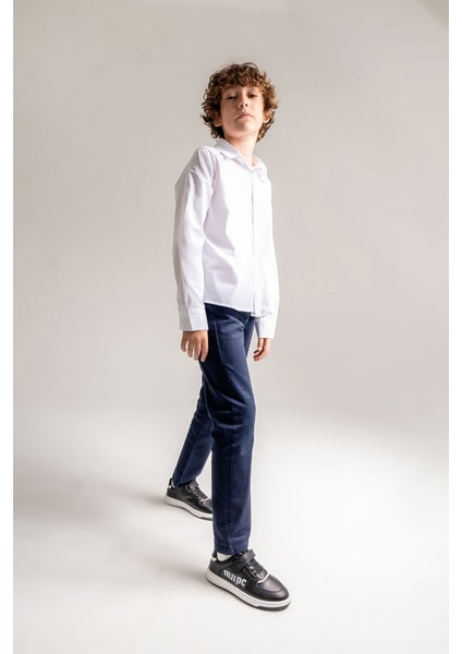 Erkek Çocuk Siyah Hakiki Deri Anatomik Günlük Ayakkabı