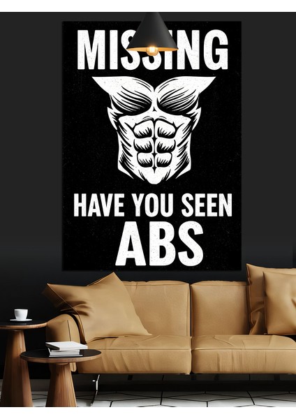 Karın Kaslarını Gören Var Mı Mizahı Dekoratif Kanvas - Mdf Ahşap Tablo