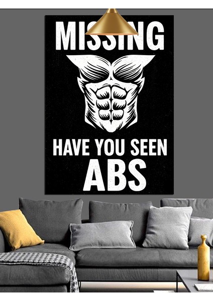 Karın Kaslarını Gören Var Mı Mizahı Dekoratif Kanvas - Mdf Ahşap Tablo fiyatları