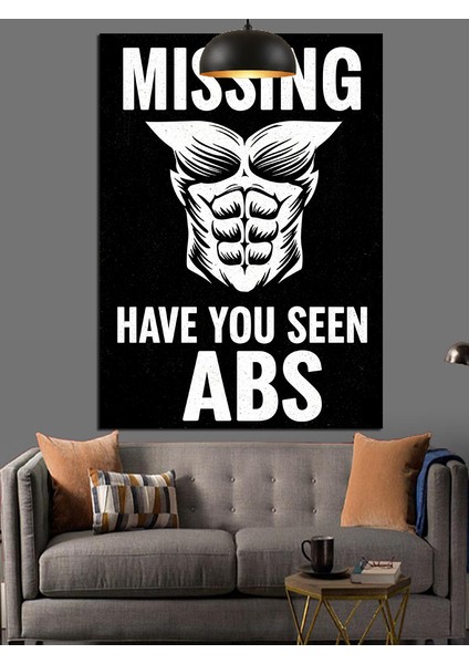 Karın Kaslarını Gören Var Mı Mizahı Dekoratif Kanvas - Mdf Ahşap Tablo fırsatları