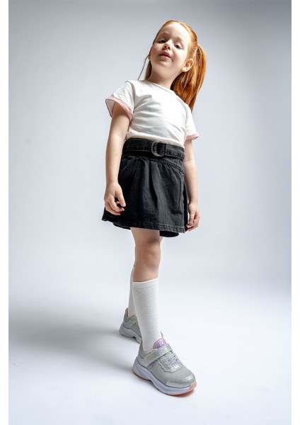 Kız Çocuk Gümüş Günlük Spor Ayakkabı