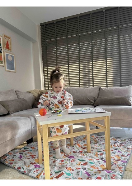 Zoo, 145X180CM Yemek, Beslenme, Ek Gıdaya Geçişte, Sıvı Geçirmeyen, Yıkanabilir, Ekstra Geniş Örtü fiyatları