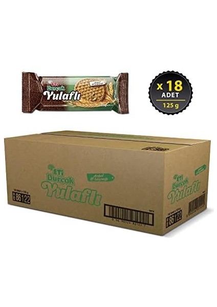 Eti Burçak Yulaflı Bisküvi 125 G x 18 Adet
