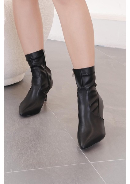 CARMELLA TOPUKLU STREÇ KADIN BOT SİYAH modelleri